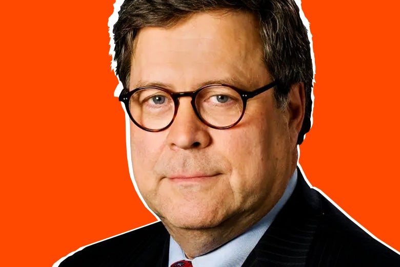A headshot of Barr, who is wearing a suit.